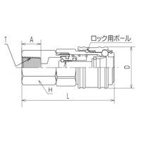 ヤマトエンジニアリング ヤマト BLK22RーSF 鋼鉄BLKカプラ/ソケット(スリーブロック仕様) 1個（直送品）