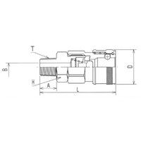 ヤマトエンジニアリング ヤマト BLY48ーSMーP 鋼鉄BLYカプラ/ソケット(パック入リ) 1個（直送品）