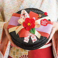 ヘッズ 和風花柄コットンリボンレッド-3 WHN-NR3 1セット（5巻：1巻×5パック）（直送品）