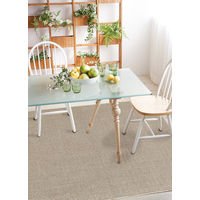 プレーベル ラグ ライン ライトベージュ 190×190cm 2140-119-02 1枚（直送品）