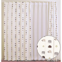 ユニベール ブルック アイボリー 厚地カーテン 幅100×高さ135cm 1セット（2枚入り） 1セット（厚地カーテン2枚）（直送品）