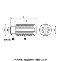 CKD サイレンサ 小口径タイプ・樹脂ボディタイプ SL・SLW Seri SLW-8G 1セット(3個)（直送品）