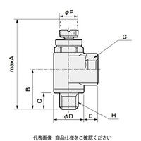CKD スピードコントローラ ポート直結・エルボタイプ SC3R Seri SC3R-10-I 1個（直送品）