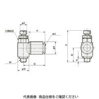 CKD スピードコントローラ エルボタイプ・ワンタッチ継手付 SC3W S SC3W-M5-4-P4 1個（直送品）