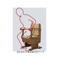 ウチヱ さわやかチェア泉II(ソフト便座・肘掛けはね上げタイプ) 8253 1個 61-4483-69（直送品）