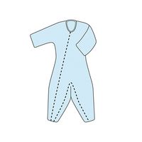 松本ナース産業 つなぎねまき(WファスナーII型) ピンク L 4300 1枚 7-2183-03（直送品）