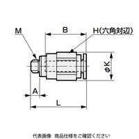 CKD 片口ストレート(ハーフユニオン) GWS6ーM5ーP70 1袋(10個)（直送品）