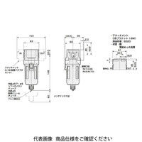 CKD エアフィルタ 標準白色シリーズ F3000ーWシリーズ F3000 F3000-10-W-FX1-A15W 1個（直送品）