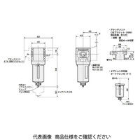 CKD オイルミストフィルタ 標準白色シリーズ M1000ーWシリーズ M M1000-8-W-F1Z-BW 1個（直送品）