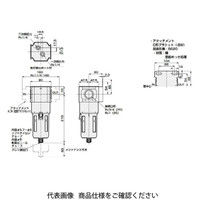 CKD オイルミストフィルタ 標準白色シリーズ M6000ーWシリーズ M M6000-20-W 1個（直送品）