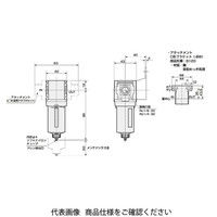 CKD 高性能オイルミストフィルタ 標準白色シリーズ MX1000ーWシリ MX1000-8-W 1個（直送品）