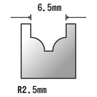 キソパワーツール トリマービット 面取り付き溝2.5mm 29034（直送品）