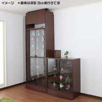 充英アート JAJAN コレクションラック専用上置 幅833mm 汎用285mm奥行 ハイタイプ ブラウン 設置可能天井高2410～2740mm（直送品）