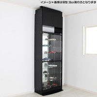 充英アート JAJAN コレクションラック専用上置 幅833mm 深型385mm奥行 ロータイプ ブラック 設置可能天井高2250～2520mm（直送品）