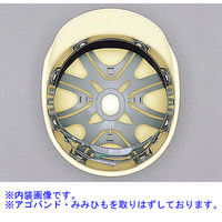 DICプラスチック ABS製ヘルメット MGA 通気孔無/ライナー無/内装PA クリーム 1個（直送品）