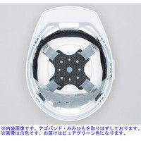 DICプラスチック ABS製ヘルメット RSA 通気孔無/ライナーRSA・内装RSA ピュアグリーン 1個（直送品）