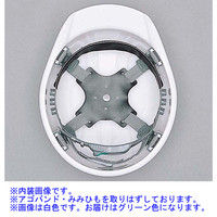 DICプラスチック ABS製ヘルメット SYA-X 通気孔無/ライナーSYA/内装X2 グリーン 1個（直送品）