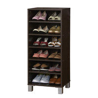 【車上渡し】関家具 オープンシューズボックス W45（ブラウン） 奥行360×幅450×高さ1030mm 73173 1台（直送品）