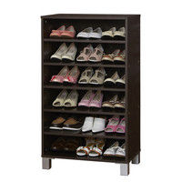 【車上渡し】関家具 オープンシューズボックス W60（ブラウン） 奥行360×幅600×高さ1030mm 27128 1台（直送品）