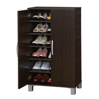 【車上渡し】関家具 ツードア シューズボックス（ブラウン） 奥行360×幅600×高さ1030mm 27129 1台（直送品）