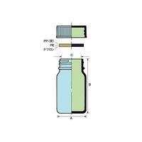 マルエム 軽量規格瓶 (透明) No.2 本体のみ 100本 61-0149-86 1箱(100個)（直送品）