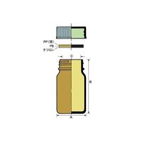 マルエム 軽量規格瓶 (褐色) No.10 本体のみ 100本 61-0150-05 1箱(100個)（直送品）