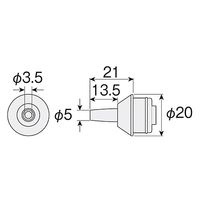 ホーザン ハンダ吸取器用ノズル SRTー12 1個 61-0488-94（直送品）