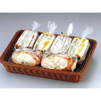 トーダイ 樹脂バスケット VB-904-BRフードバスケット 8枚取 M ブラウン 01090408 1セット(1個×5)