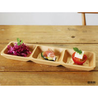 トーダイ V-070 ブナ 長角プレート 3ツ仕切り 3510070V 1包：5枚（直送品）