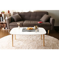 塩川光明堂 リビングテーブル ルブロン WH 幅900×奥行500×高さ385mm S0373 1台（直送品）