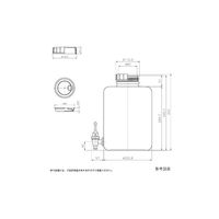 ニッコー・ハンセン イージーコック付瓶 広口丸型10L 1個 1034-02 1本 10-3402-55（直送品）