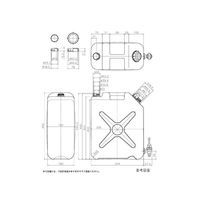 ニッコー・ハンセン イージーコック付瓶 広口丸型50L 1個 1034-05 1本 10-3405-55（直送品）