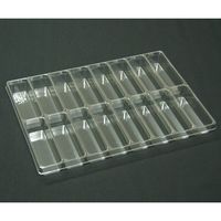 アズワン サンプル保管トレー(1枚入) 210×297×25mm 2×8マス T-003-16(16マス)1マイ 1枚 61-9950-10（直送品）