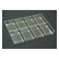 アズワン サンプル保管トレー(3枚入) 210×297×25mm 2×4マス T-005-08(8マス)3マイ 1セット(3枚)（直送品）