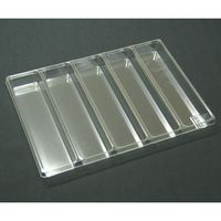 アズワン サンプル保管トレー(3枚入) 210×297×25mm 1×4マス T-006-05(5マス)3マイ 1セット(3枚)（直送品）