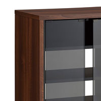 HAMILeX Acorde（アコルデ） 木目調オーディオラック ダークブラウン木目/ブラック 幅608×奥行548×高さ1000mm A-5106（直送品）