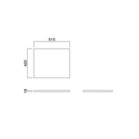 HAMILeX Acorde（アコルデ）シリーズ オプション棚板 ダークブラウン木目/ブラック 幅515×奥行420×高さ18mm AP-51 1枚（直送品）