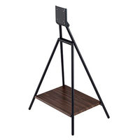 TIMEZ KFシリーズ テレビスタンド ブラック/木目 幅565×奥行400×高さ905mm KF-135B 1台（直送品）