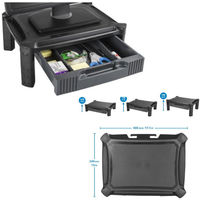 Startech.com モニターライザースタンド 高さ調整可能 机上台ラック 引き出し付き MONSTADJD 1個