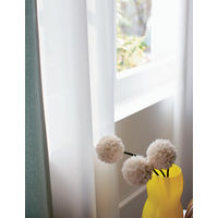 デザインライフ 遮光カーテン クリスタ ミラーレース ナチュラルホワイト 幅1000×長さ1980mm V1812 1枚（直送品）