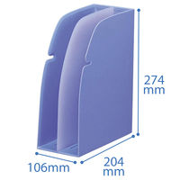 リヒトラブ ブックスタンド スリム2段 水 G1630-14