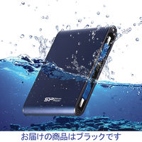 シリコンパワー 防水防塵耐衝撃ポータブルハードディスクA80 1TB ブラック SP SP010TBPHDA80S3K 1台