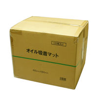 小野商事 オイル吸着マット 100枚入り 4mm×400mm×500mm 油拭きマット WS6040 1セット(100枚)