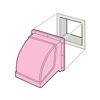 エスコ 225x220mm 換気扇フード(プラスチック製) EA997MS-1 1セット(5個)（直送品）