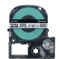 テプラ TEPRA PROテープ 強粘着 幅18mm 白ラベル(黒文字) SS18KW 1個 キングジム（わけあり品）