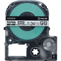 テプラ TEPRA PROテープ 強粘着 幅24mm 白ラベル(黒文字) SS24KW 1個 キングジム（わけあり品）