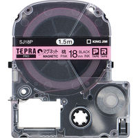 テプラ TEPRA PROテープ マグネットテープ 幅18mm ピンクラベル(黒文字) SJ18P 1個 キングジム（わけあり品）