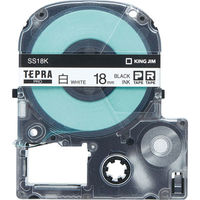 テプラ TEPRA PROテープ スタンダード 幅18mm 白ラベル(黒文字) SS18K 1個 キングジム（わけあり品）