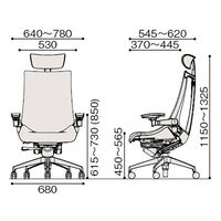 【設置込】ITOKI（イトーキ） アクト2 可動肘 クロス張りヘッドサポート付 KJ-477JVE-T1N3 ライトインディゴ 1脚（直送品）