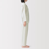 無印良品 婦人 脇に縫い目のない 二重ガーゼ長袖パジャマ S オフ白 良品計画